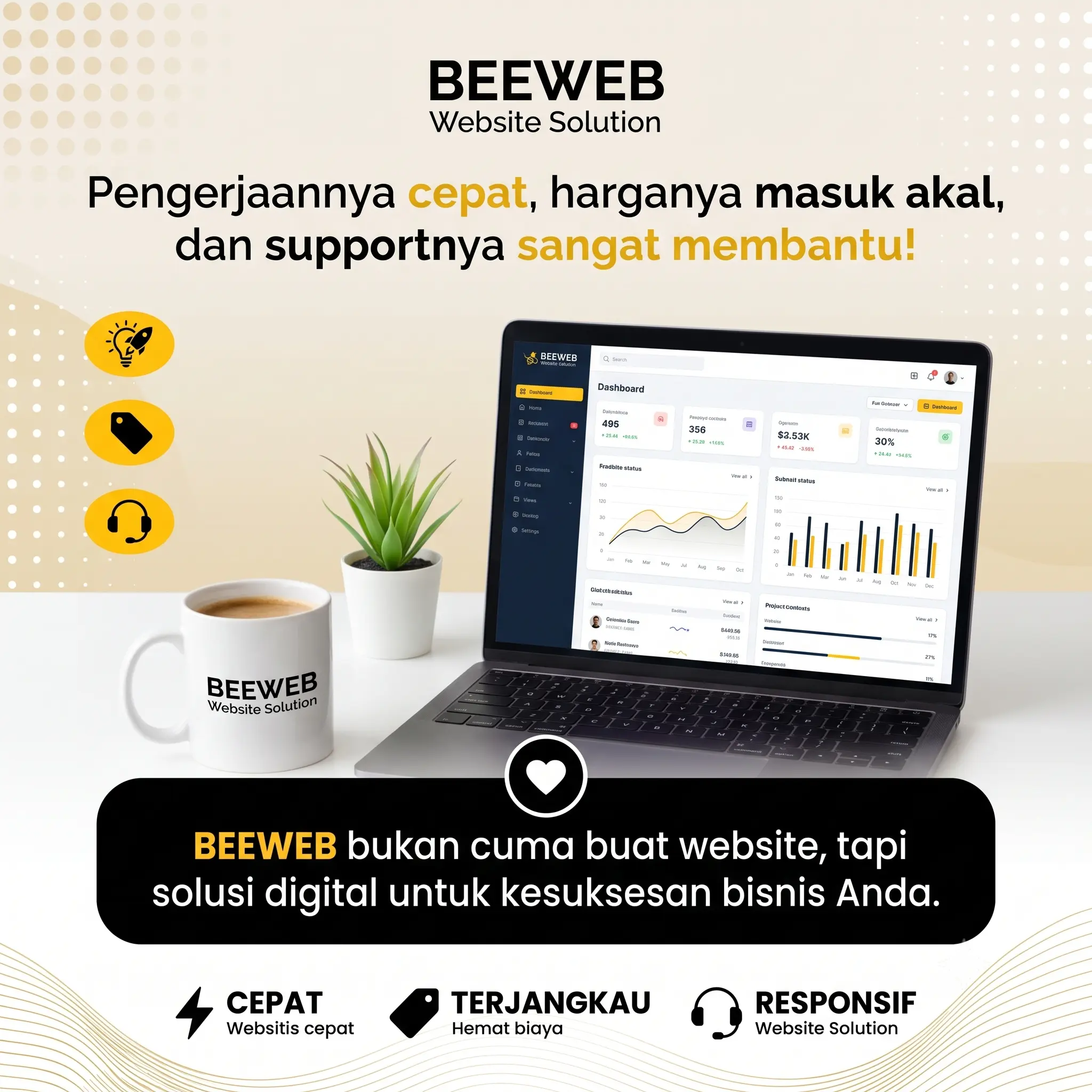 Tim Beeweb mengerjakan jasa website bekasi